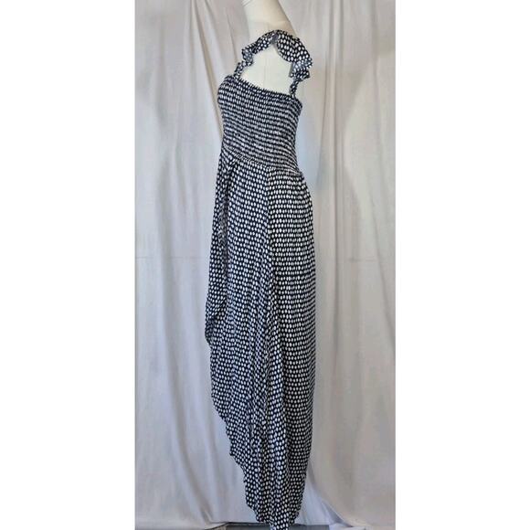 Tiare Hawaii Paradise Navy White Maxi Dress One Size XS S M - Picture 7 of 11